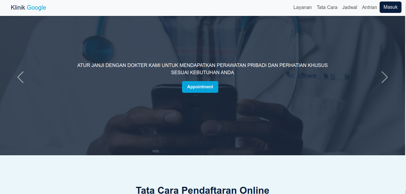 Screenshot of Patient Management System application dashboard