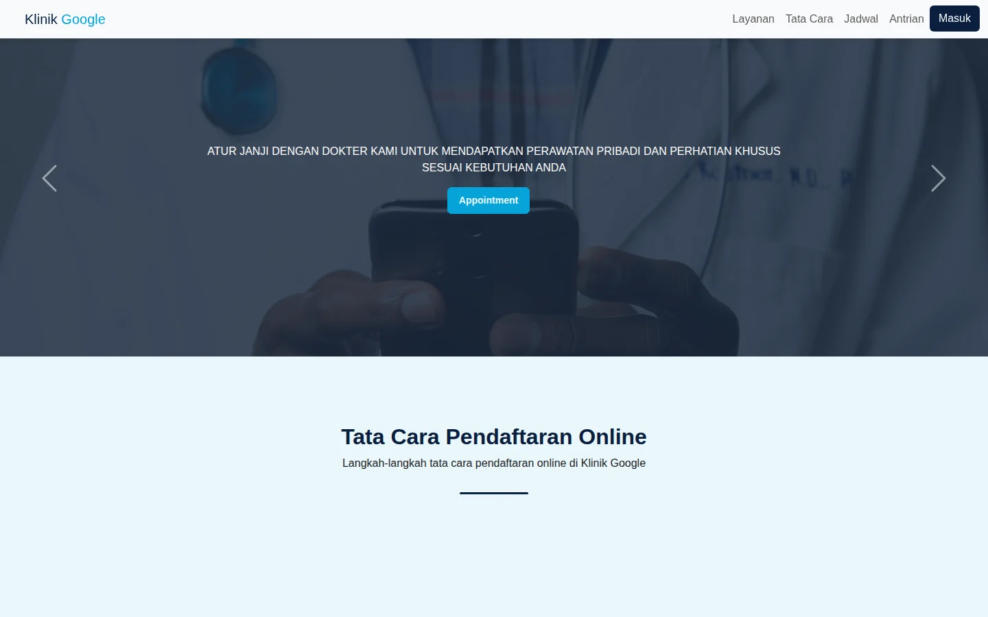 Screenshot of Patient Management System application dashboard